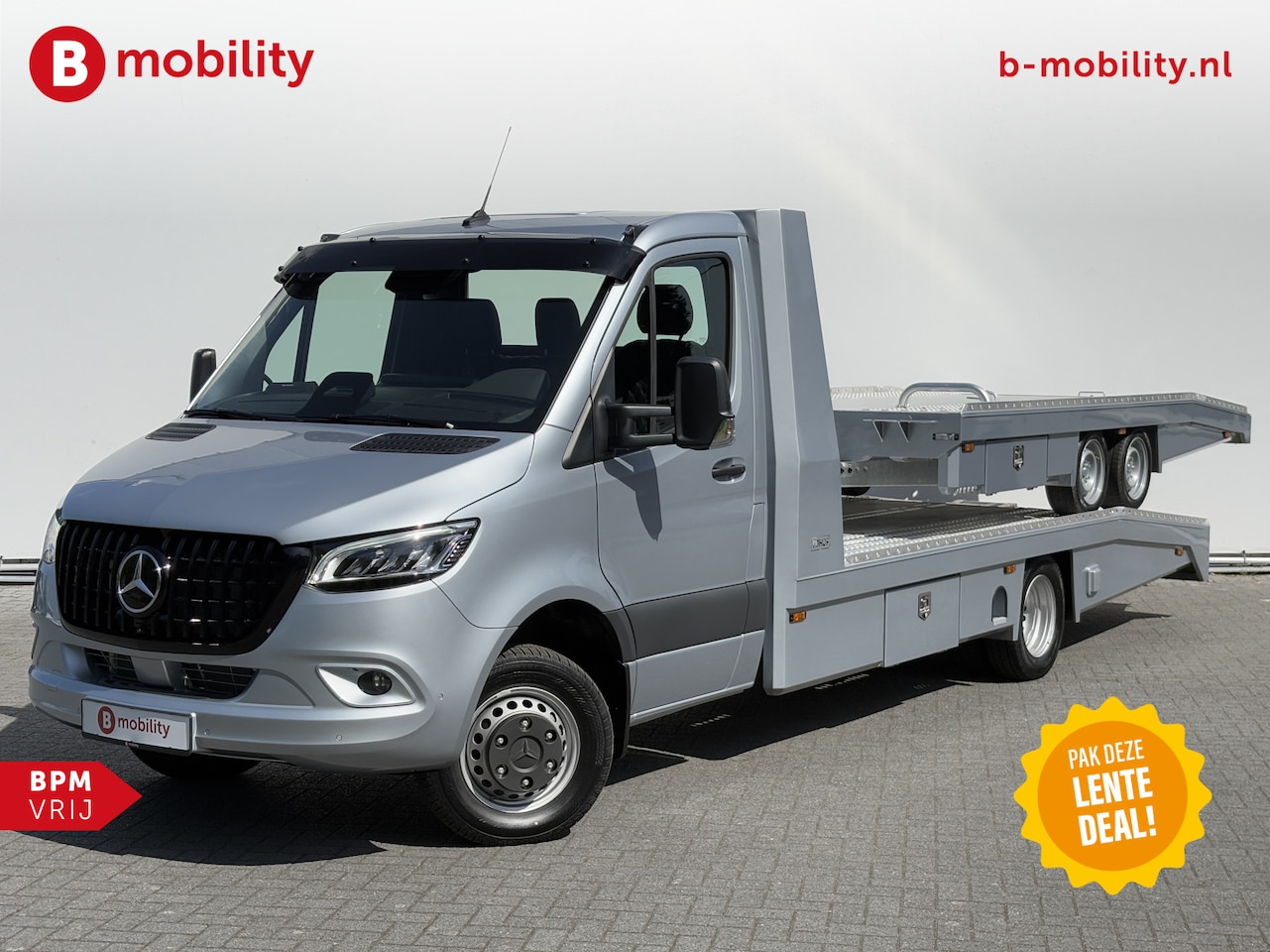 Mercedes-Benz Sprinter - 519 CDI Tijhof AluLiner Luchtvering NIEUW! MJ.2025 Autotransporter/ Oprijwagen | Leer | Zo - AutoWereld.nl
