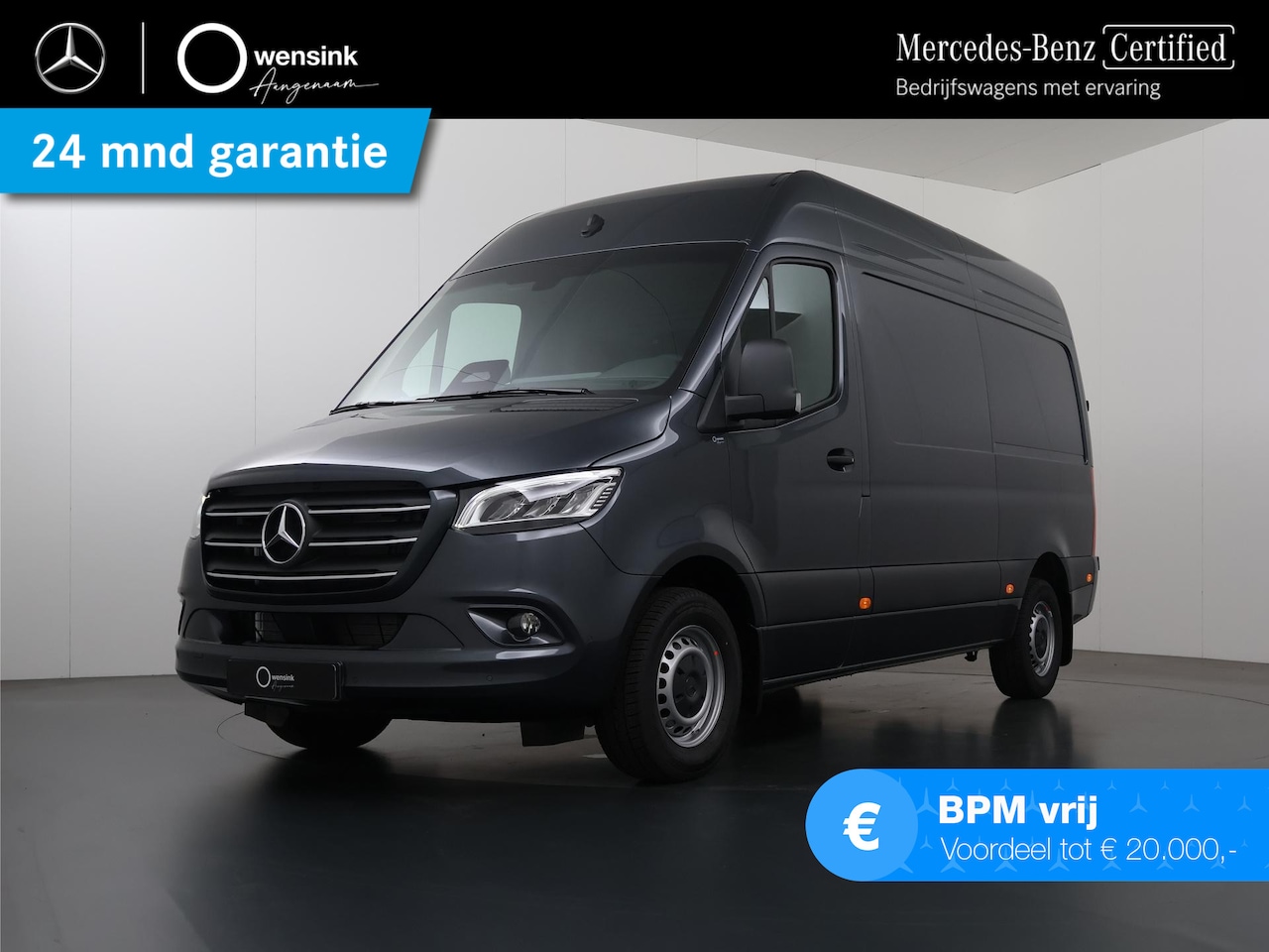 Mercedes-Benz Sprinter - 319 L2H2 RWD SELECT Automaat | BPM VRIJ | 3500 kg TREKKEN | 3-zits | Leder | Parkeersensor - AutoWereld.nl