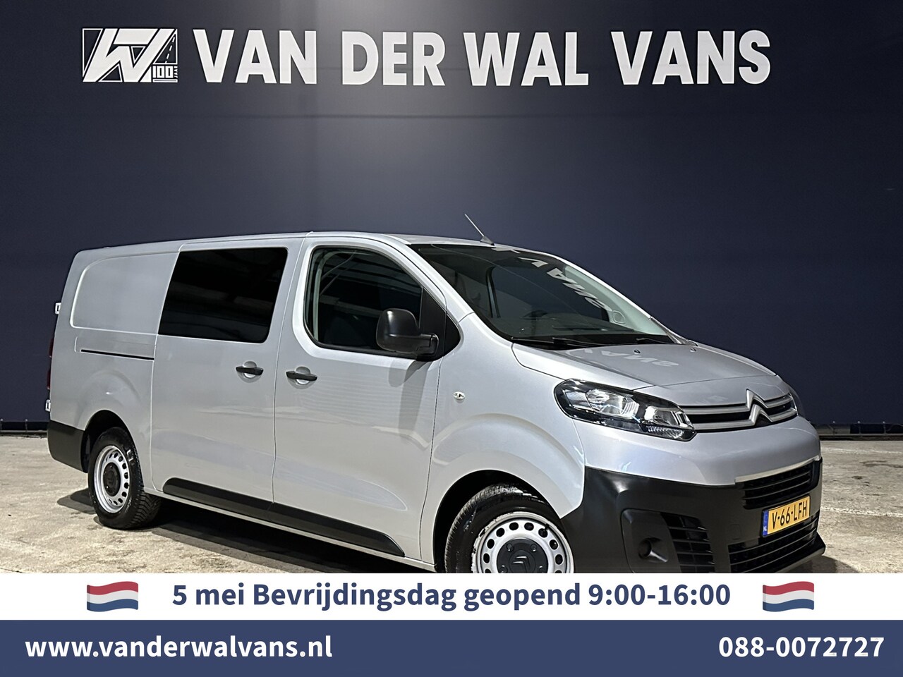 Citroën Jumpy - 2.0 BlueHDI **MARGE, GEEN BTW** 123pk L3H1 XL Dubbele cabine Euro6 RIJKLAAR Airco | Naviga - AutoWereld.nl