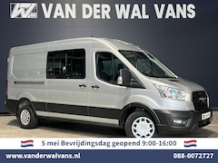 Ford Transit - 2.0 TDCI 131pk L3H2 Dubbele Cabine Euro6 Airco | 6-Zits | LED | 2500kg Trekhaak Cruisecont