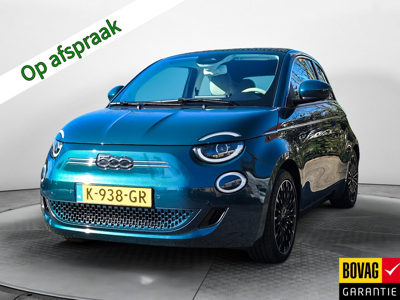 Fiat 500 C - La Prima 42 kWh (119 PK) 1e-Eig. & Dealer-Onderh. BOVAG-Garantie. NL-Auto. Parelmoer, Leer - AutoWereld.nl