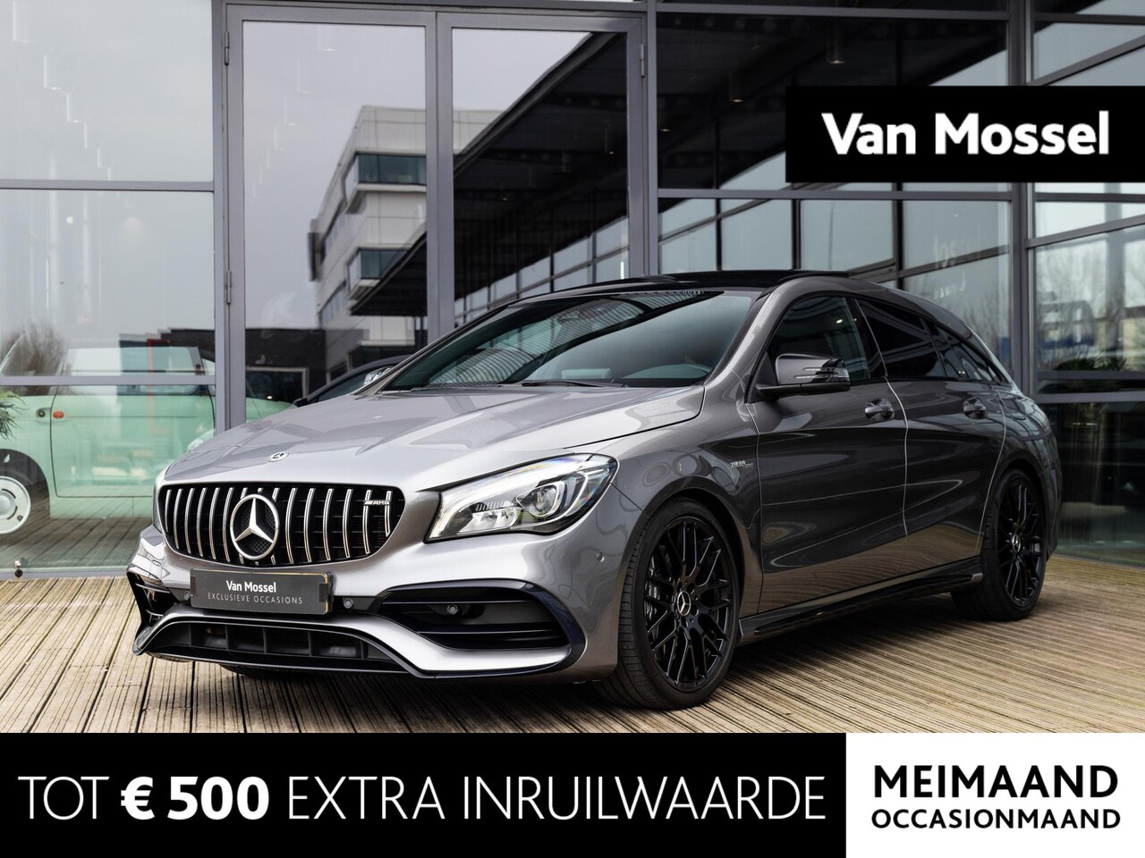 Mercedes-Benz CLA-klasse Shooting Brake - AMG 45 | Panoramadak | Night Pack | Sportuitlaat | Leder | Camera | Harman & Kardon | - AutoWereld.nl