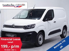 Citroën Berlingo - 1.2 Pure Tech 110 pk Benzine Airco Cruise Control, DAB+, PDC achter, 2-Zits