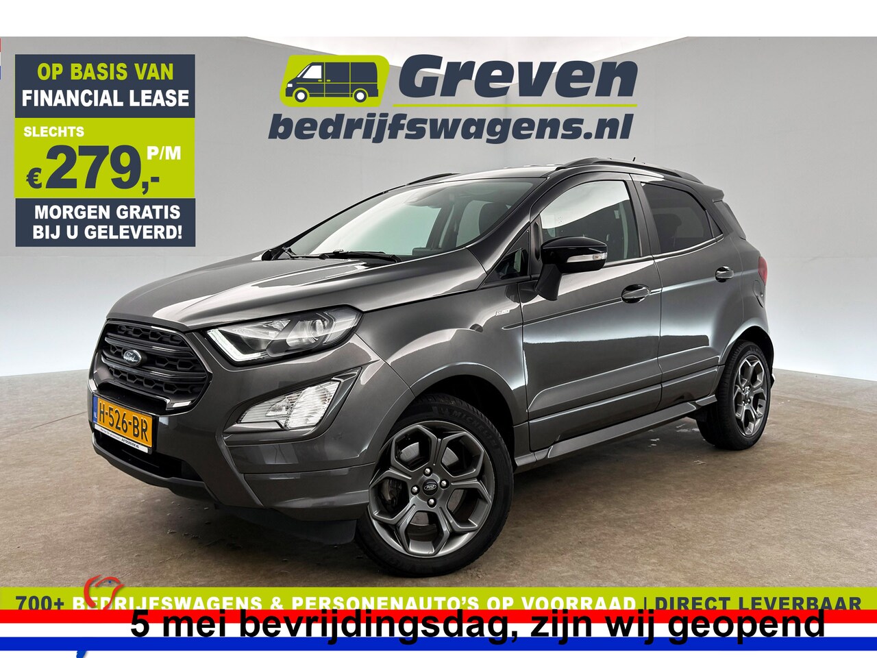Ford EcoSport - 1.0 EcoBoost ST-Line Sfeerverl. LED Airco Cruise Carplay Parkeersensoren DAB+ 17"LMV - AutoWereld.nl