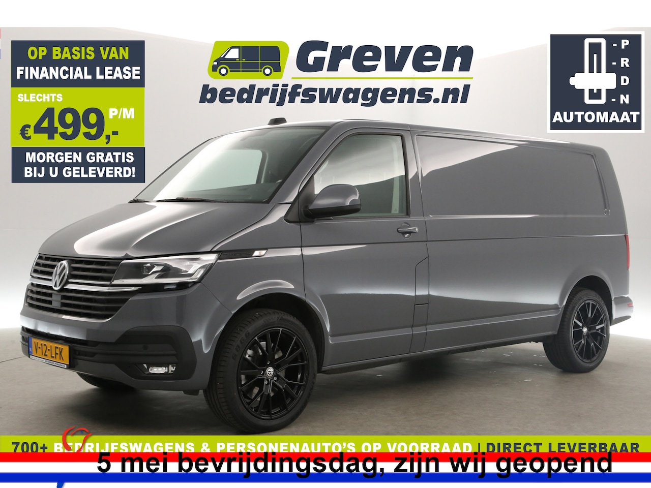 Volkswagen Transporter - 2.0 TDI L2H1 200PK DSG Automaat Adaptive-Cruise Airco Camera 19"LMV Trekhaak Carplay Parke - AutoWereld.nl