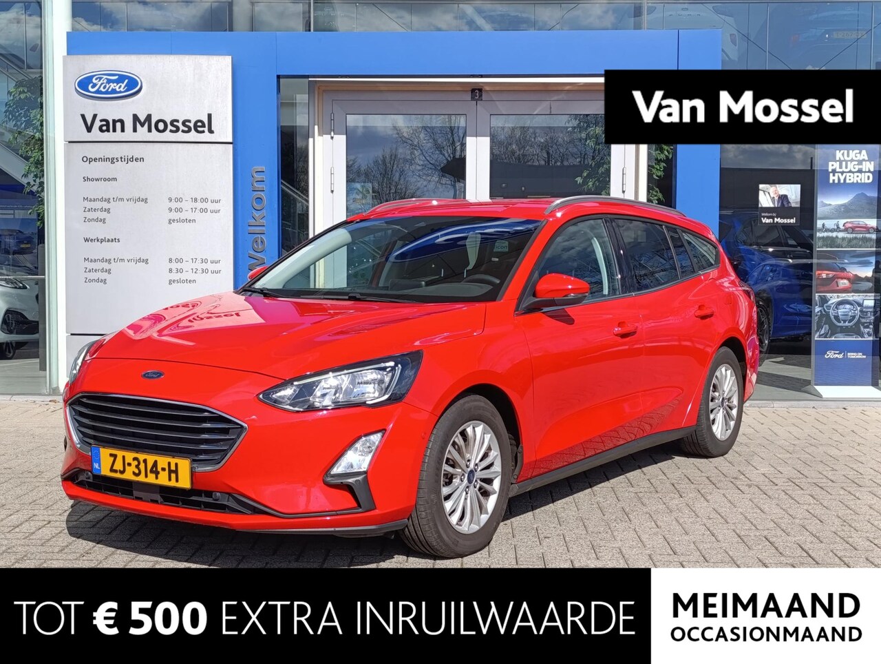 Ford Focus Wagon - 1.0 EcoBoost Titanium Business | Trekhaak | Dealeronderhouden | Stoel/stuur voorruitverwar - AutoWereld.nl