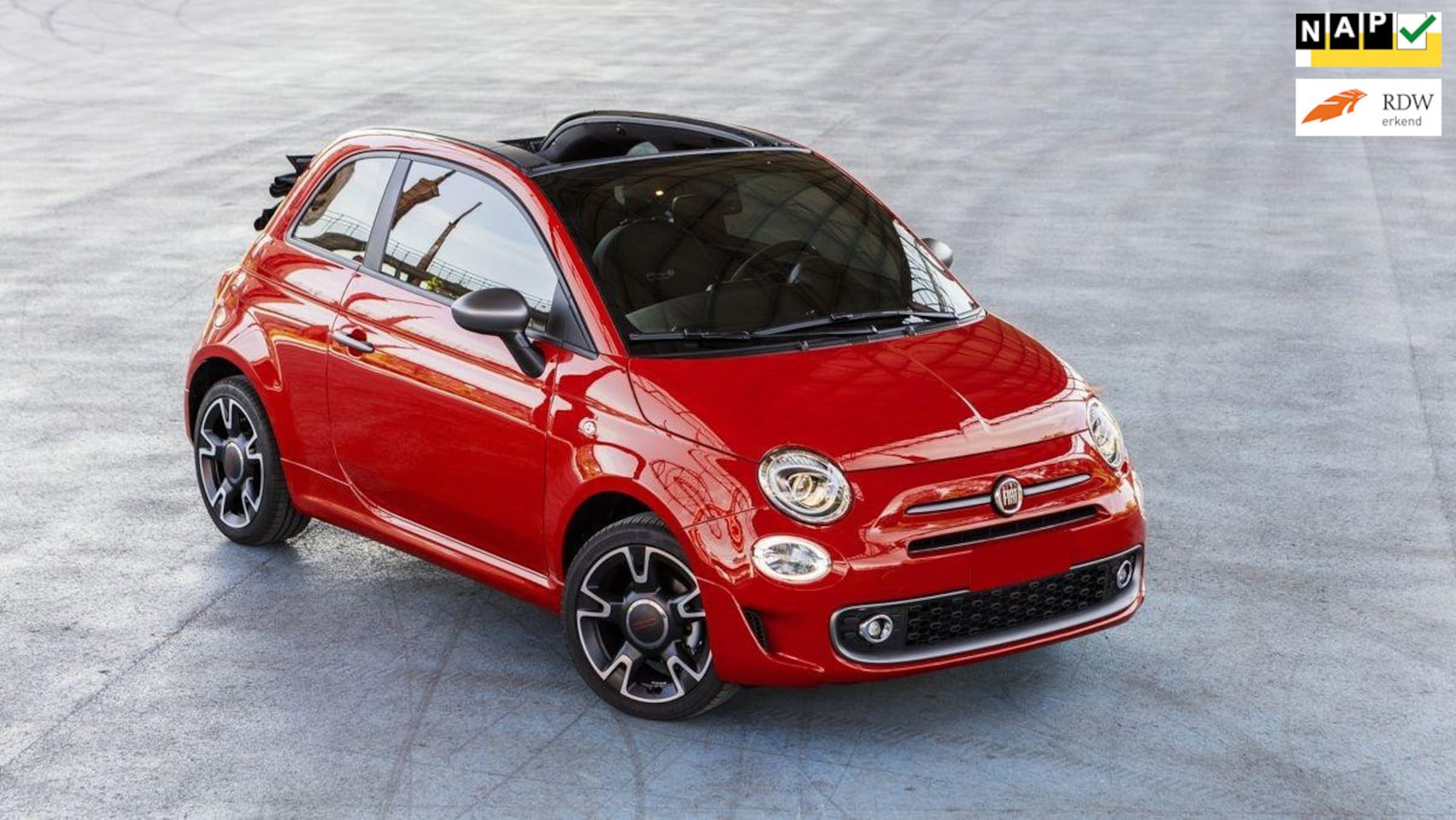 Fiat 500 C - 1.2 Sport RED Navi - Airco- Spotify - Sport interieur - AutoWereld.nl