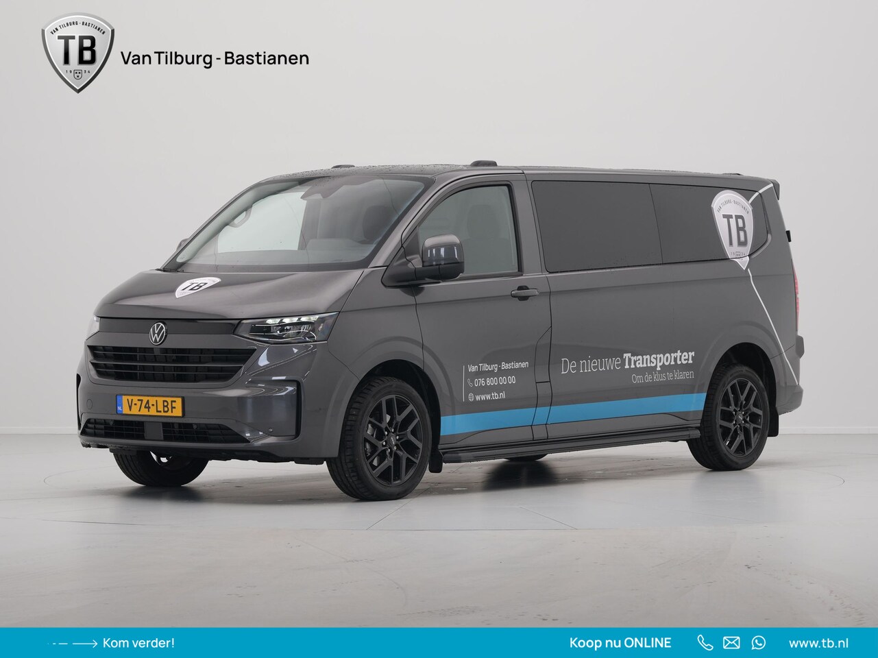 Volkswagen Transporter - 2.0 TDI 110kW 150PK L2H1 Style AUT Intro rijdende demo, kilometerstand loopt op BPM vrij O - AutoWereld.nl