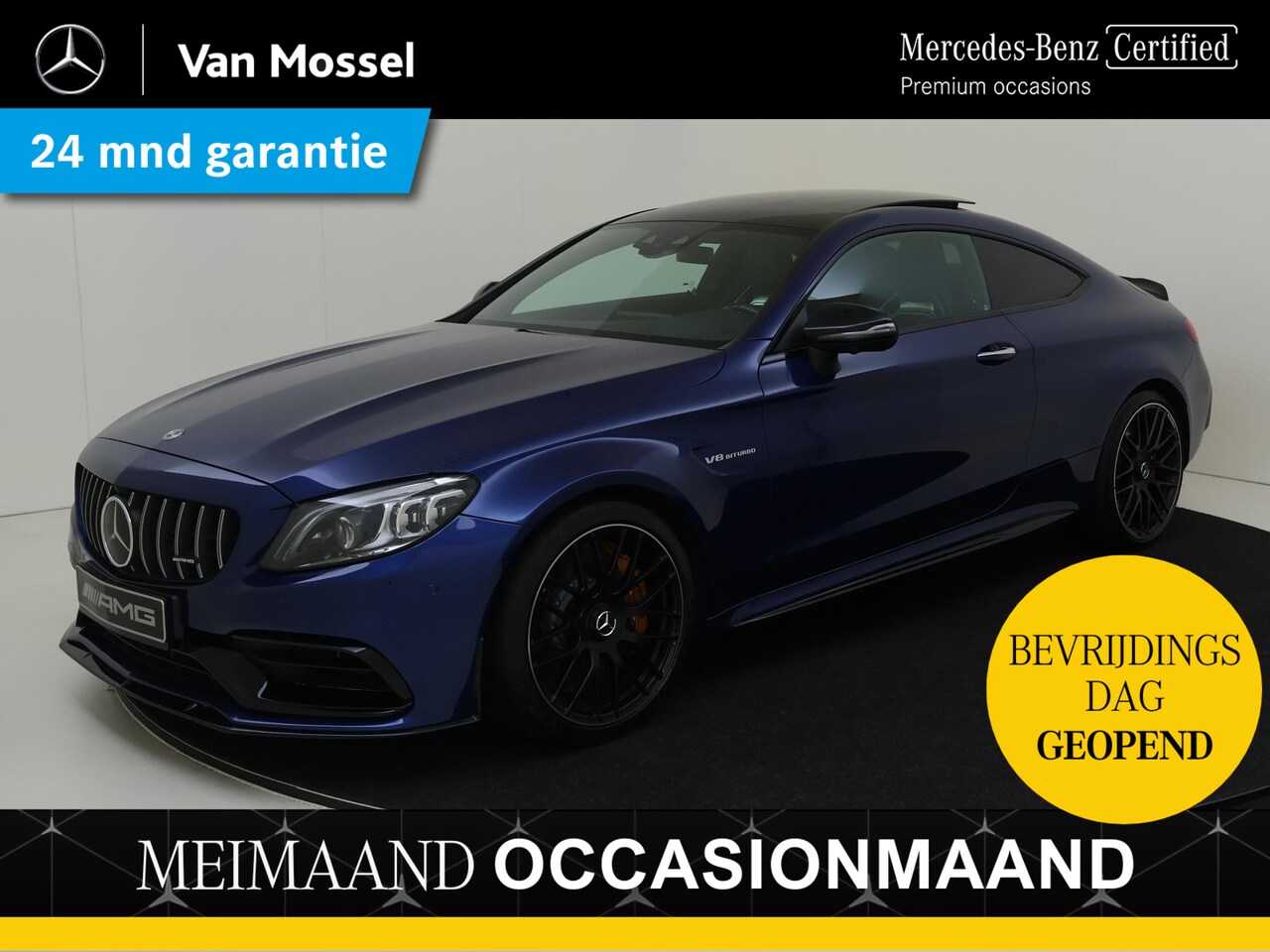 Mercedes-Benz C-klasse Coupé - AMG 63 S Premium Plus Pack /Keramisch /Burmester /HUD /Rijassistentiepakket /19 Inch - AutoWereld.nl