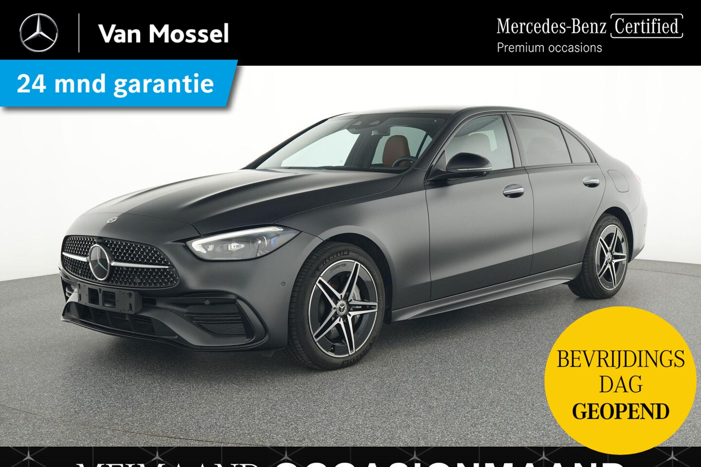Mercedes-Benz C-klasse - 400 e 4MATIC AMG Line / Premium Plus/ Panoramadak/ Night/ Nappaleder/ Stoelverwarming- & V - AutoWereld.nl