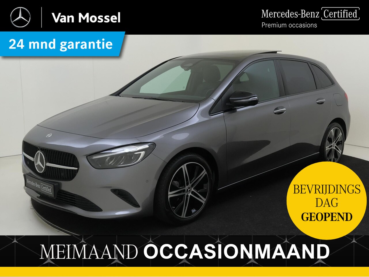 Mercedes-Benz B-klasse - 180 Luxury Line / Stoelverwarming / Achteruitrijcamera / Night-Pakket / Panaroma-schuifdak - AutoWereld.nl