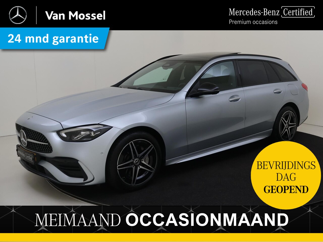 Mercedes-Benz C-klasse Estate - 300 e AMG Line Panorama dak / Head-Up / 360 Camera / Memory Seats / Elektrische trekhaak / - AutoWereld.nl