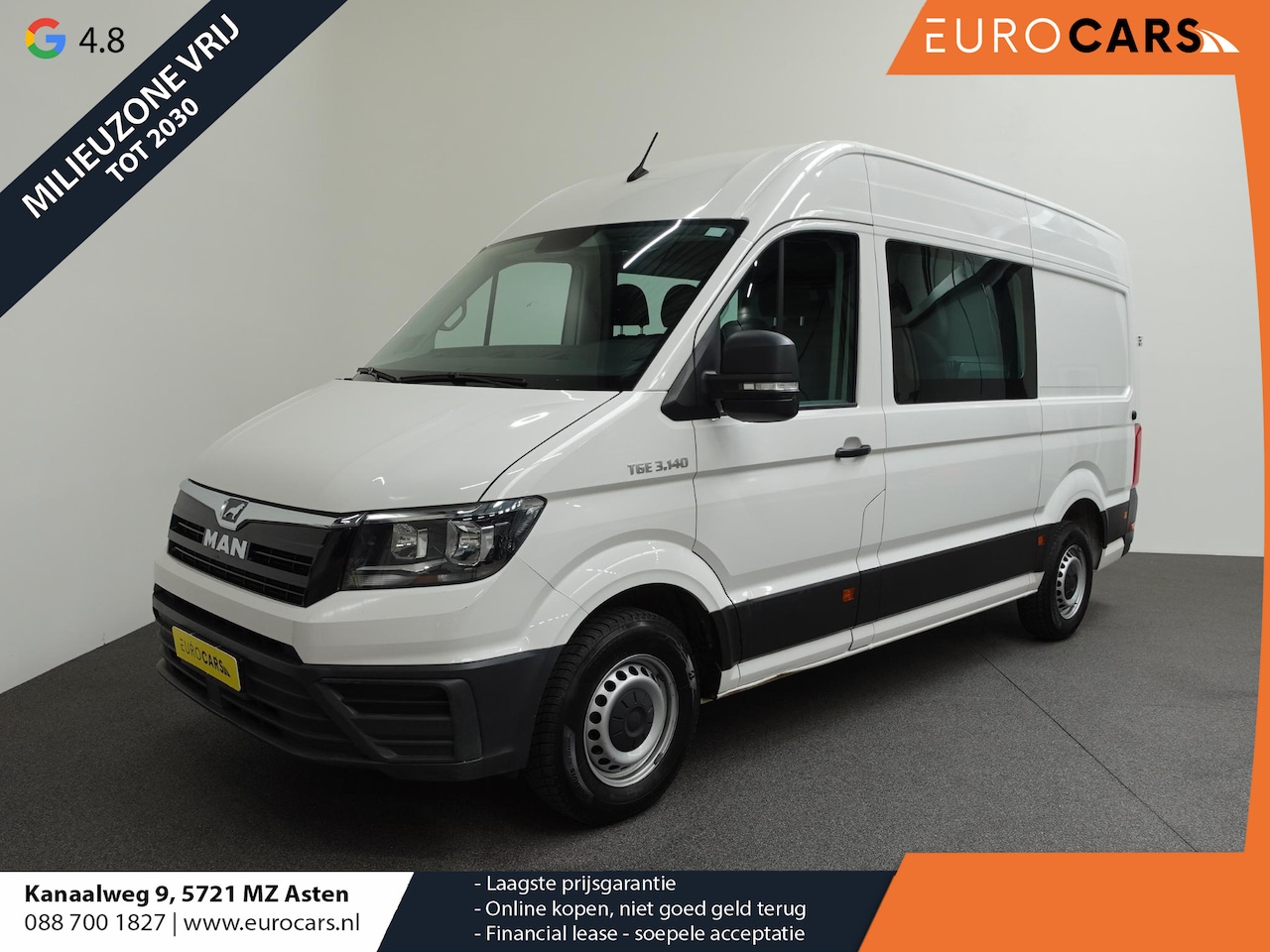 MAN TGE - 3.140 2.0 TDI 140pk Dubbele Cabine L3H3 7 persoons Navigatie Apple Carplay/Android Auto Tr - AutoWereld.nl