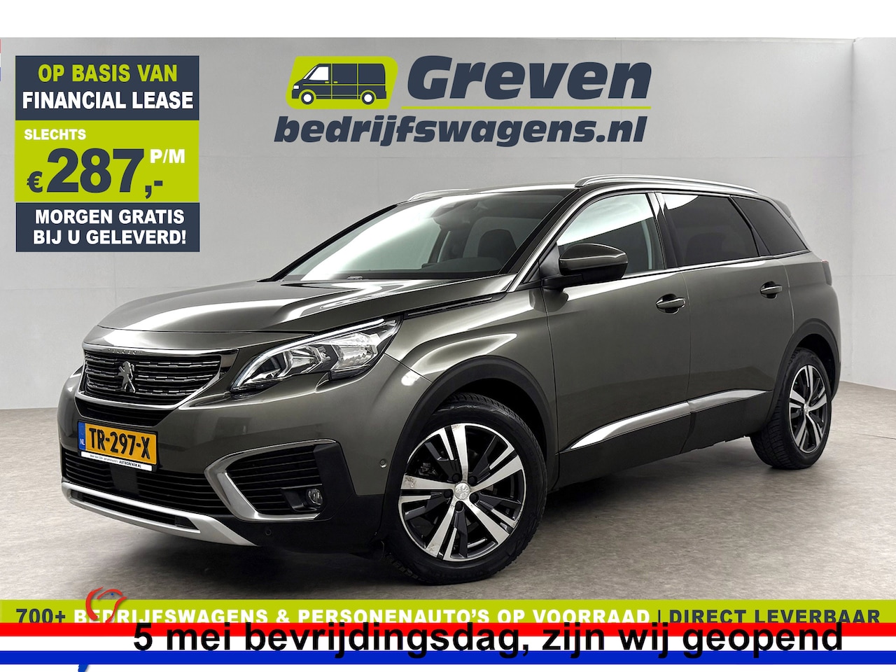 Peugeot 5008 - 1.2 PureTech Allure | 7 Persoons | LED Trekhaak Sfeerverl. 360Camera Virtual Carplay Clima - AutoWereld.nl