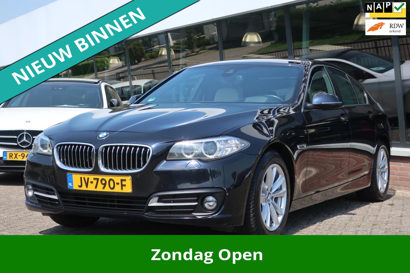 BMW 5-serie - 520d Corporate Lease High Executive 1e EIG_KEYLESS_PRO-NAVI_360 CAM_NAP. - AutoWereld.nl