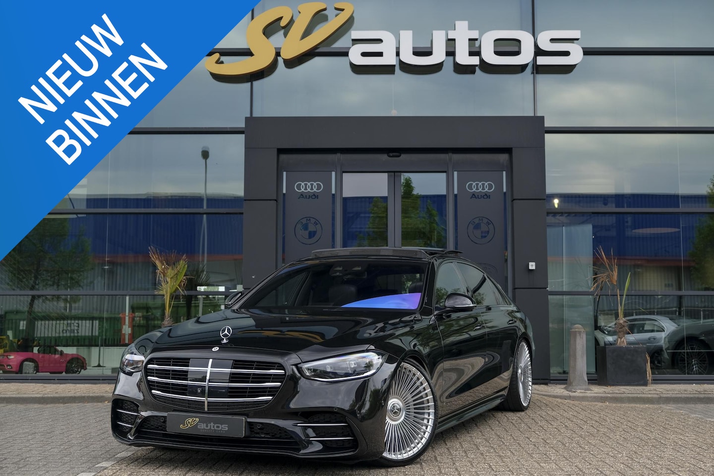 Mercedes-Benz S-klasse - S580e Lang AMG 510pk Custom Panoramadak *BTW* 4-wielsturing Leder exclusief Burmester 22" - AutoWereld.nl