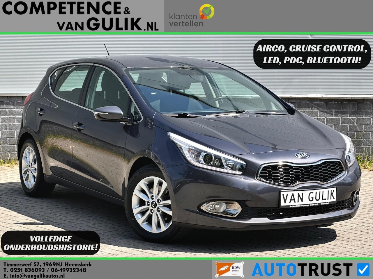 Kia Cee'd - 1.4 CVVT | Cruise control | Airco | Bluetooth | PDC | - AutoWereld.nl