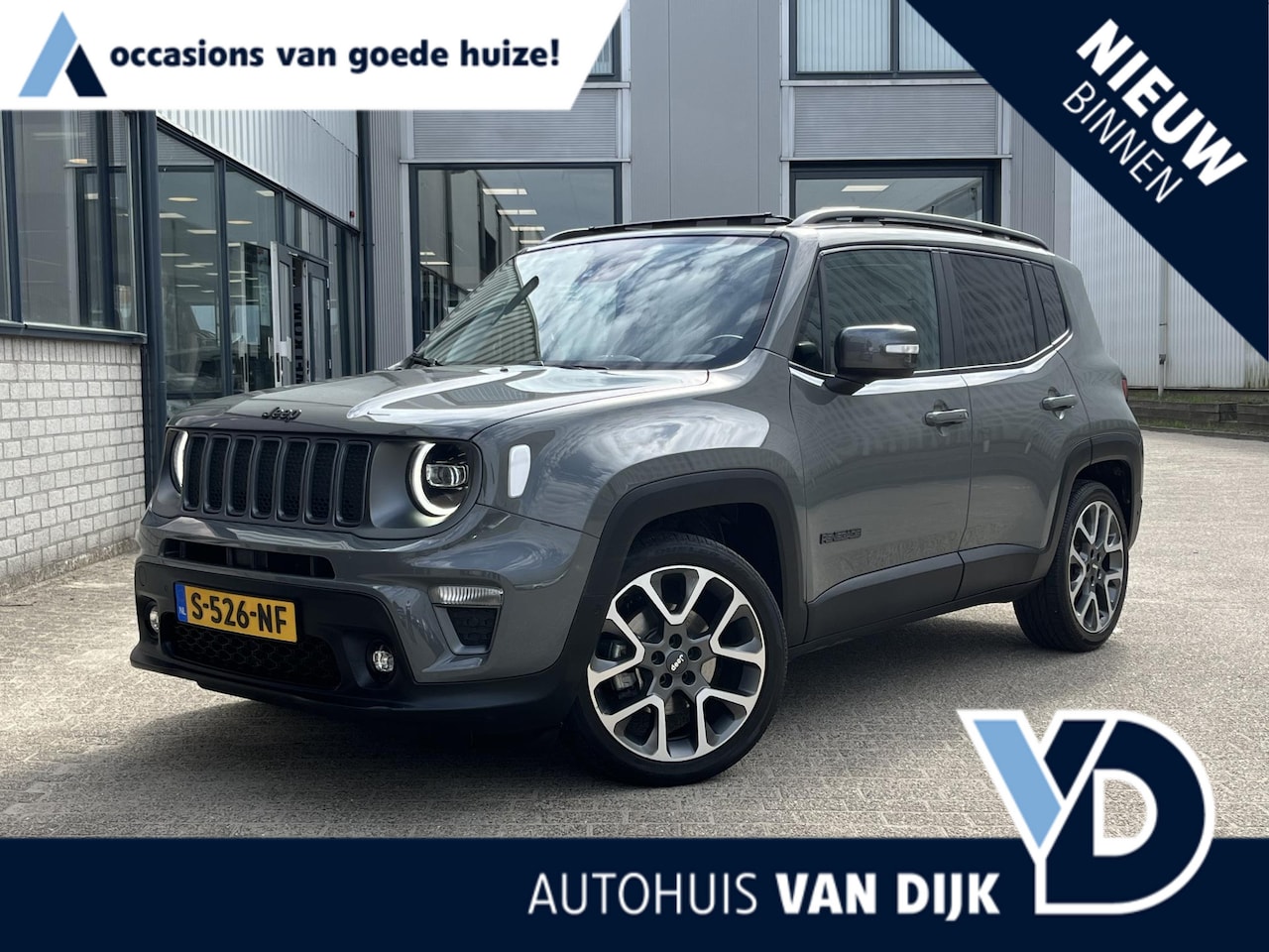 Jeep Renegade - 1.5T e-Hybrid S | NL Auto/Pano.Dak/Navi/Clima/Cruise/Winterpakket/Apple CarPlay-Android Au - AutoWereld.nl