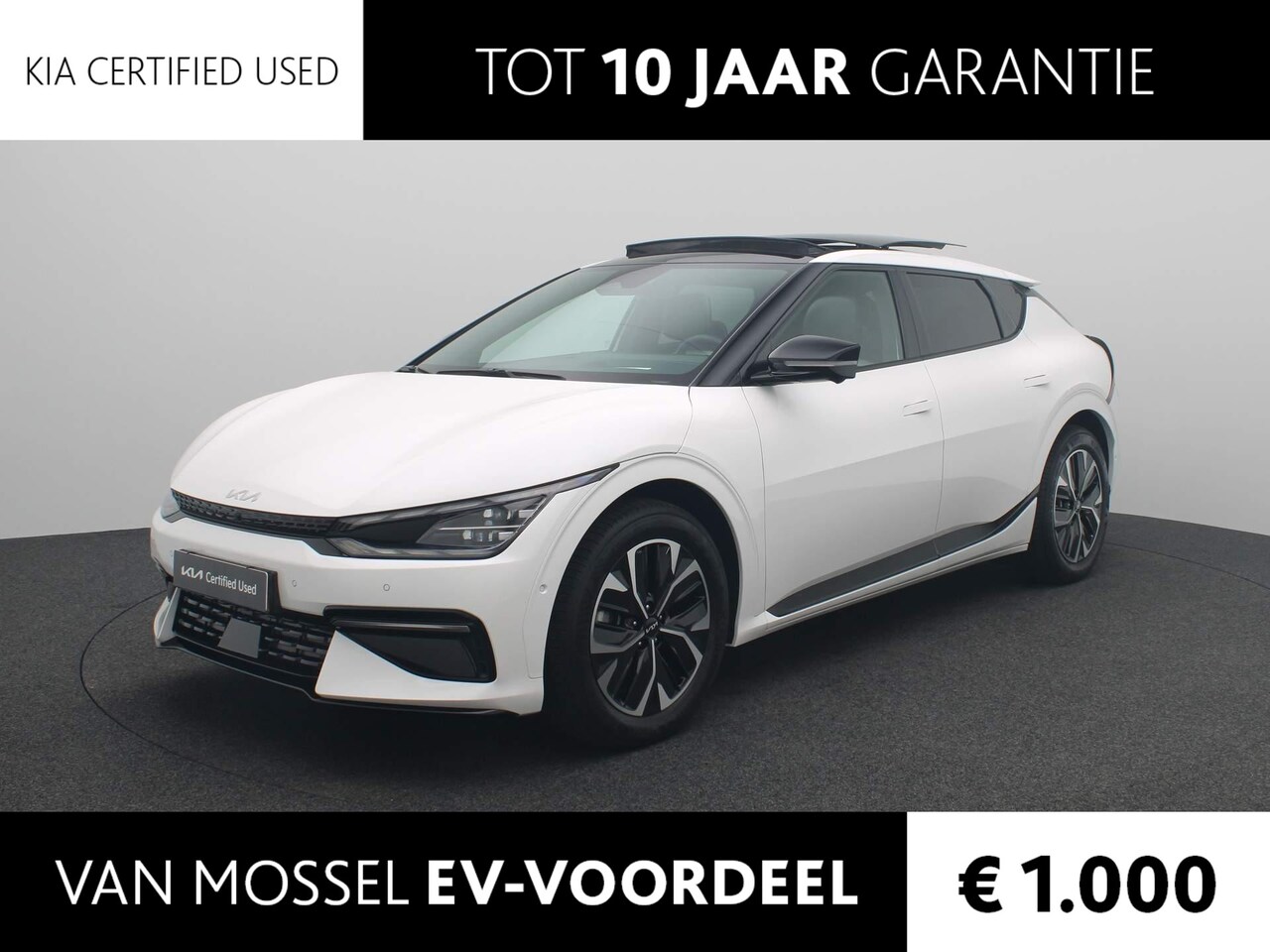 Kia EV6 - GT-Line 77.4 kWh | SNOW WHITE PEARL | GT-Line | Navi | Camera | Elektr. Klep - AutoWereld.nl