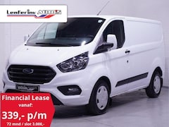 Ford Transit Custom - 2.0 TDCI 130 pk Aut. L1H1 Navi, Camera, BPM vrij Airco, Cruise Control, PDC V+A, 3-Zits