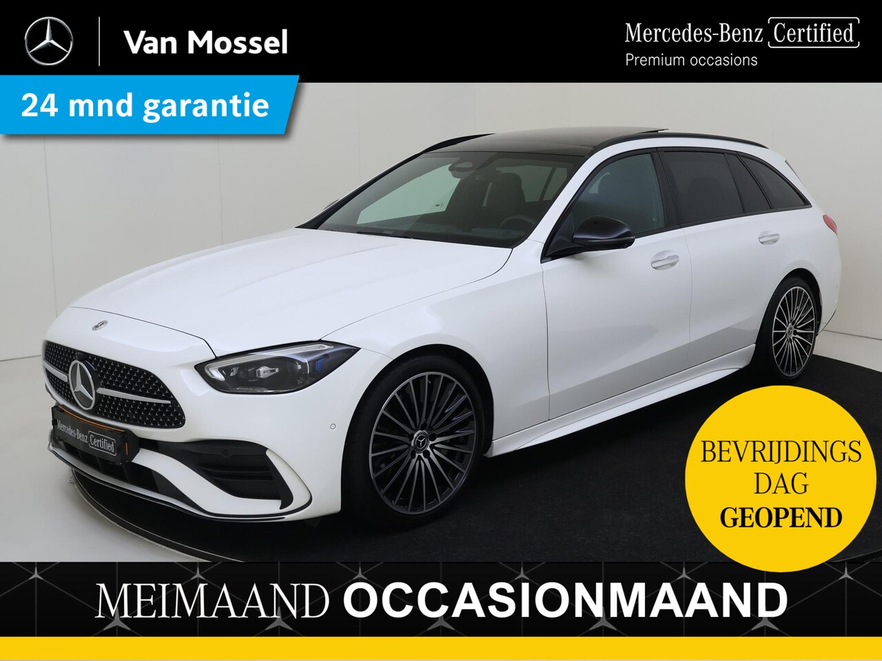 Mercedes-Benz C-klasse Estate - 180 AMG Line /Panoramadak /Night pakket /19 Inch /Head-up display - AutoWereld.nl
