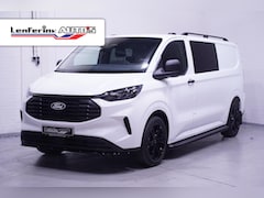 Ford Transit Custom - 2.0 TDCI 136 pk L2 Dubbel Cabine Black&White Edition 19" LMV, Treeplanken, Dakrails, Laadr