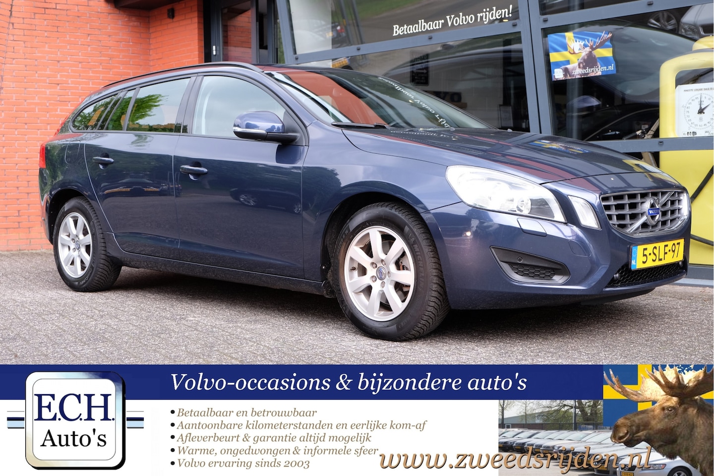 Volvo V60 - 1.6 T3 1.6 T3 150 pk, Elektr. stoel, Navi, Bluetooth, Trekhaak - AutoWereld.nl