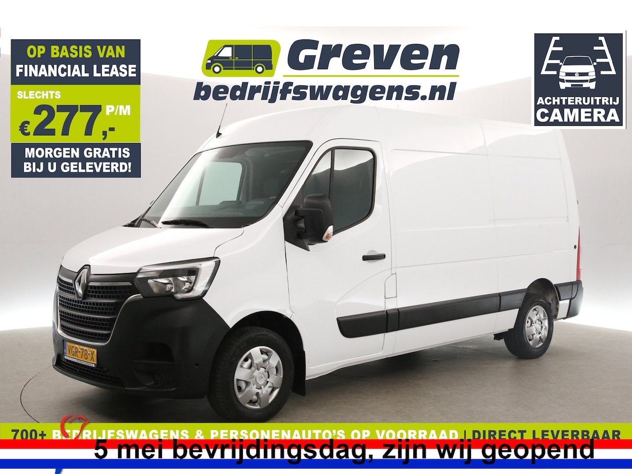 Renault Master - T35 2.3 dCi L2H2 180PK Airco Camera Carplay Cruise Navigatie PDC 3 Persoons Elektrpakket - AutoWereld.nl