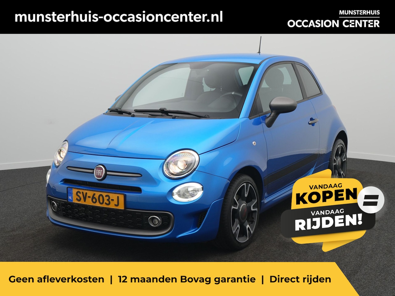 Fiat 500 - 0.9 TwinAir Turbo Sport - RIJKLAARPRIJS - Sportieve uitvoering - AutoWereld.nl