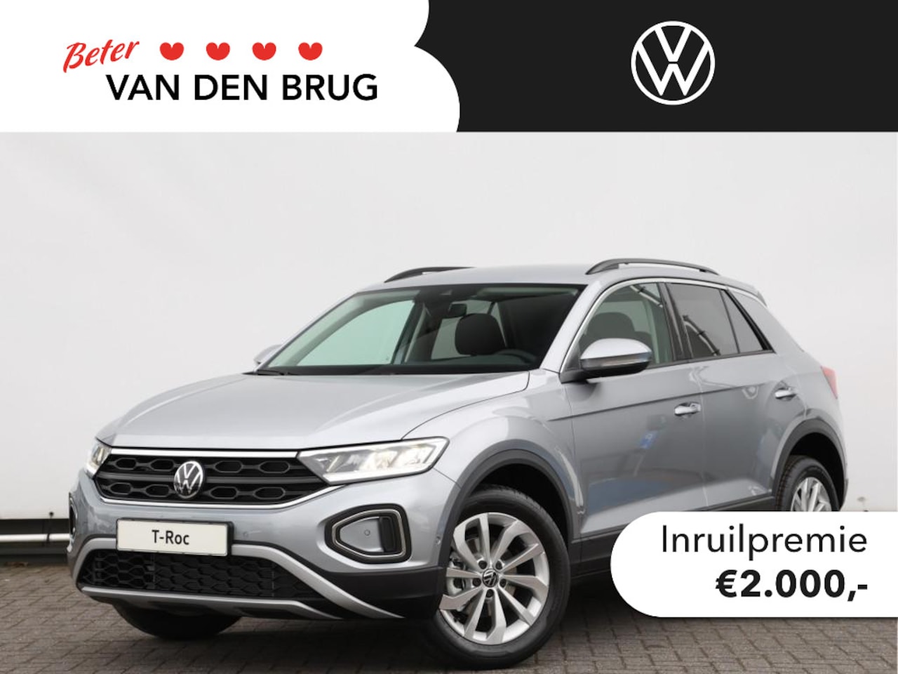 Volkswagen T-Roc - Life Edition 1.0 85 kW / 116 pk TSI SUV 6 versn. H | LED+ | Navigatie | Camera | Draadloze - AutoWereld.nl
