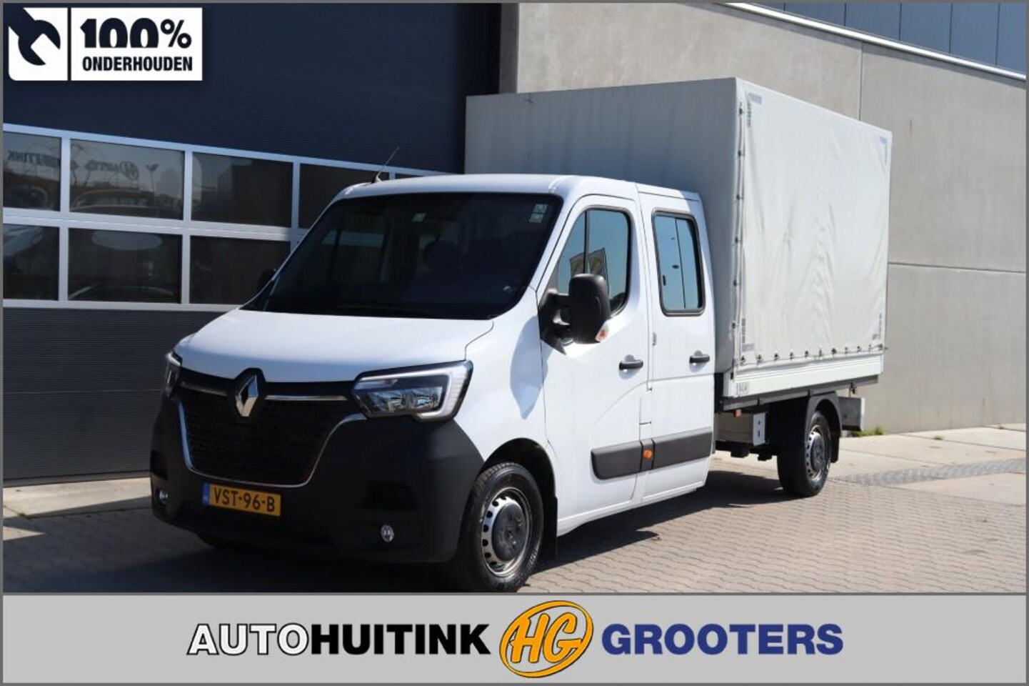 Renault Master - 2.3 DCI145 pk Pick Up Dub Cabine met huifopbouw - AutoWereld.nl