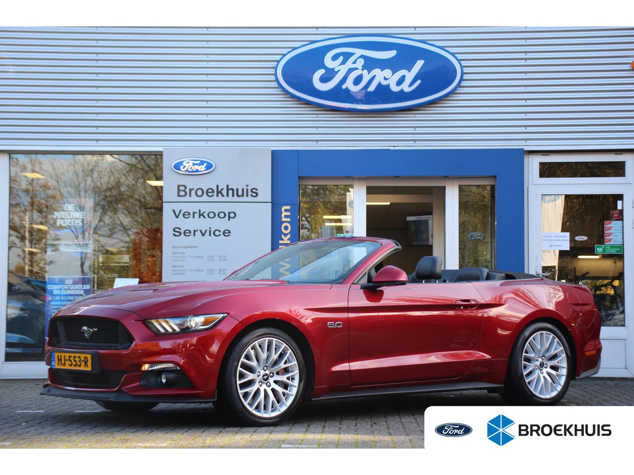 Ford Mustang Convertible - Ford 5.0 GT AUTOMAAT | BLACK PACK | FULL-OPTIONS! | PANODAK | WINTERPACK | ST-LINE X | 20' - AutoWereld.nl