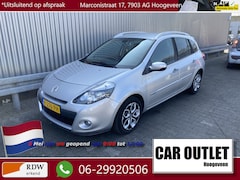 Renault Clio Estate - 1.6-16V Dynamique AUTOMAAT 126Dkm, Leer/Stof, Clima, Navi, CC, Stoelvw, PDC, Afn.Trekh. –