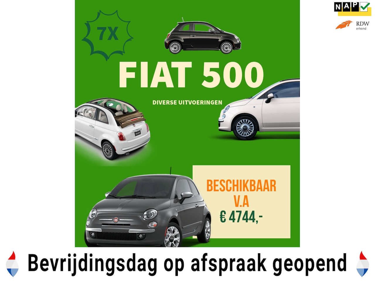 Fiat 500 - 0.9 TwinAir 7X Fiat 500 op voorraad zie advertentie - AutoWereld.nl