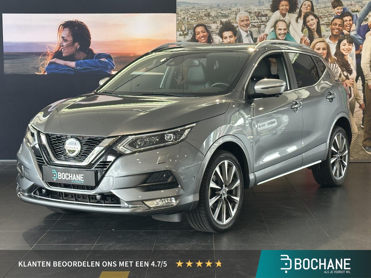 Nissan Qashqai - 1.3 DIG-T Tekna + AUTOMAAT | PANORAMADAK | ACHTERUITRIJCAMERA | NAVIGATIE - AutoWereld.nl