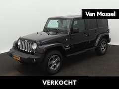 Jeep Wrangler Unlimited - 3.6 Sahara V6 | Leder | Inclusief Softtop | Automaat | Stoelverwarming | Navigatie | Alpin