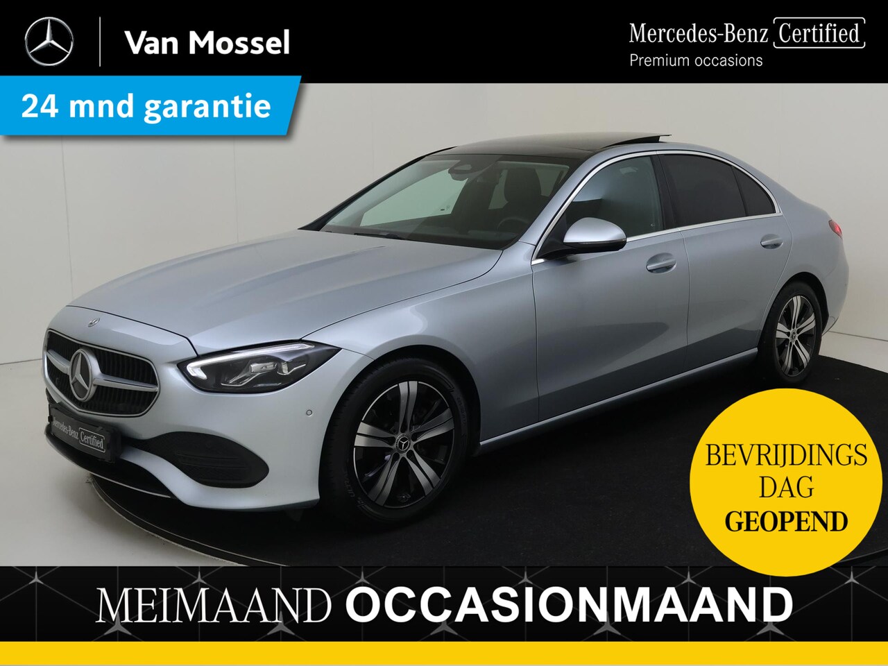 Mercedes-Benz C-klasse - 180 Luxury Line / Stoelverwarming / Achteruitrijcamera / Panaroma-schuifdak / - AutoWereld.nl