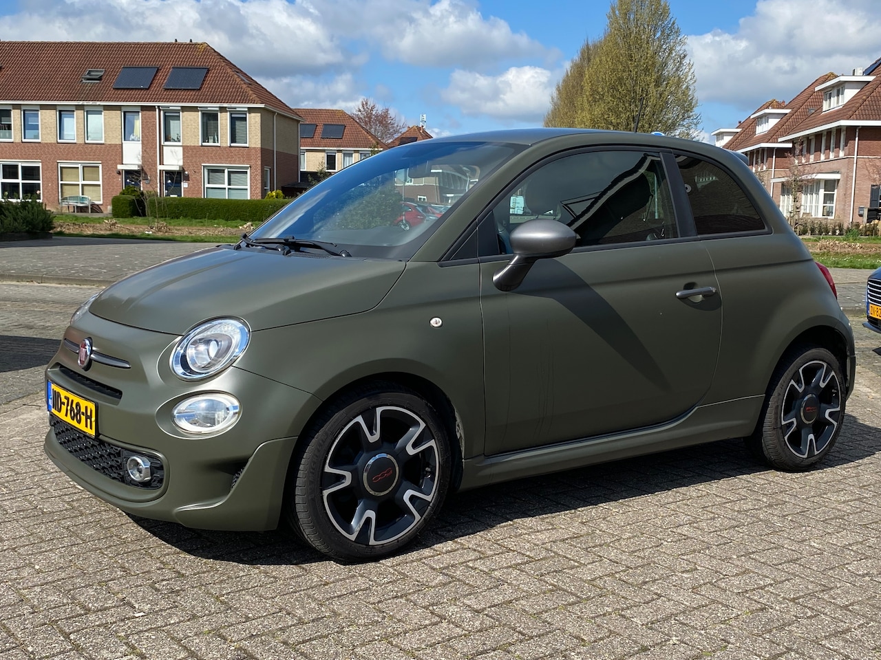Fiat 500 - 0.9 TwinAir Turbo S 105PK / Mat Groen / Navigatie / Dab - AutoWereld.nl