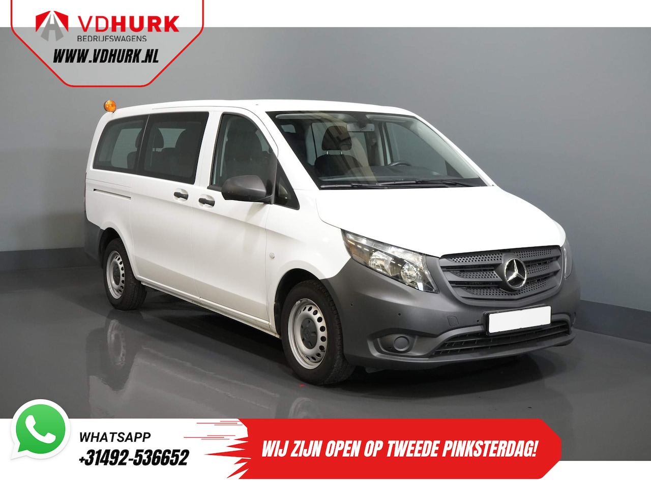 Mercedes-Benz Vito Tourer - 110 CDI L2 € 36444- incl. BTW/BPM Combi/ Kombi/ 9 Pers./ 9P/ 9 Persoons/ Navi/ Cruise/ PDC - AutoWereld.nl