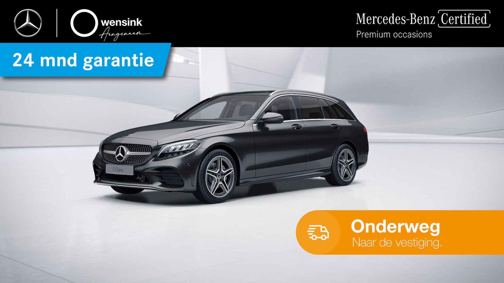 Mercedes-Benz C-klasse Estate - 200 Business Solution AMG | Panoramadak | Widescreen | Stoelverwarming | Achteruitrijcamer - AutoWereld.nl