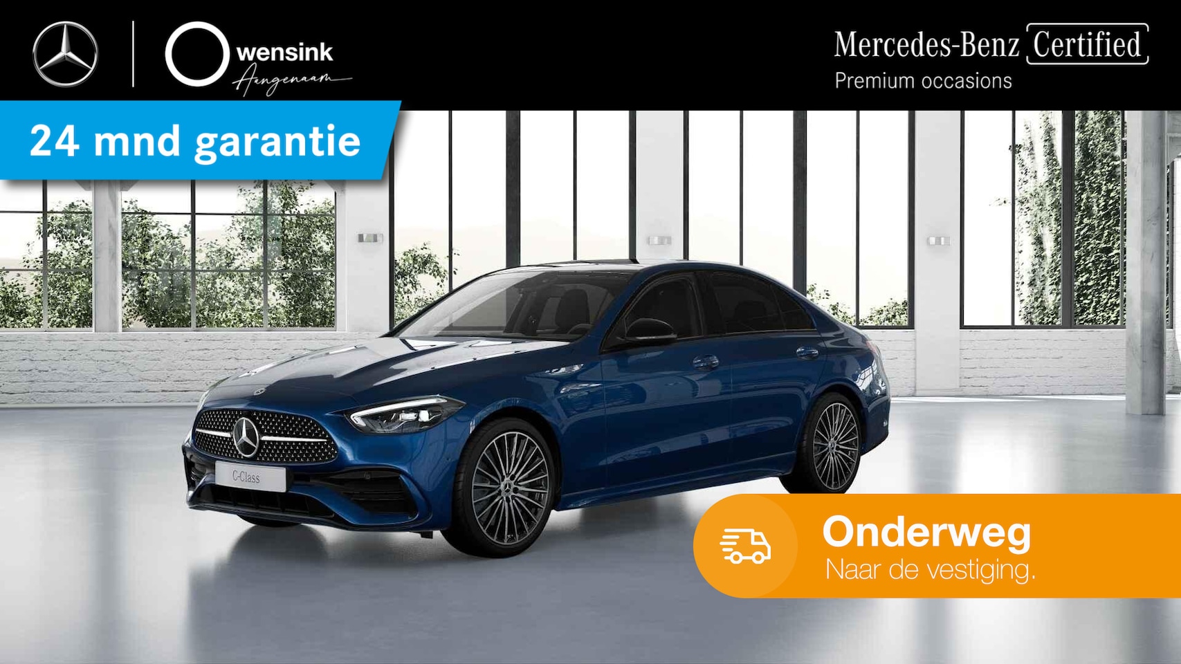 Mercedes-Benz C-klasse - 200 AMG Line | Night | Panoramadak | Sfeerverlichting | 19" lichtmetalen spaakwielen | - AutoWereld.nl