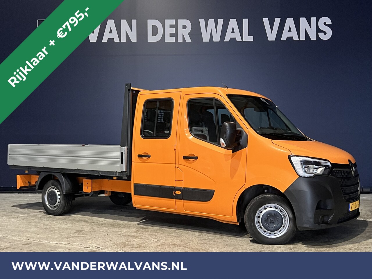 Renault Master - 2.3 dCi 135pk *RIJKLAAR* Pick up Open laadbak Dubbele cabine Euro6 Airco | 7-Zits | 2500kg - AutoWereld.nl