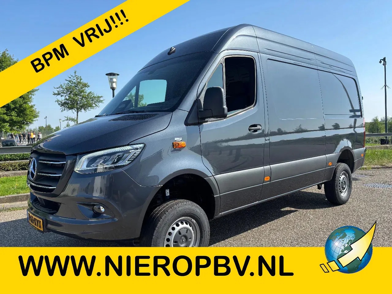 Mercedes-Benz Sprinter - 319CDI L2H2 4X4 Automaat Airco Navi Cruisecontrol NIEUW BPM VRIJ - AutoWereld.nl
