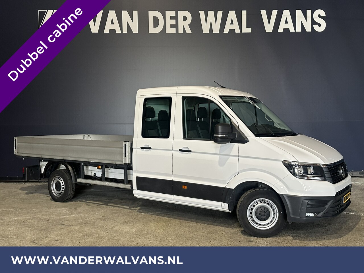 Volkswagen Crafter - 2.0 TDI 141pk Pick up Open laadbak Dubbele Cabine Euro6 Airco | 7-Zits | Navigatie | 2800k - AutoWereld.nl