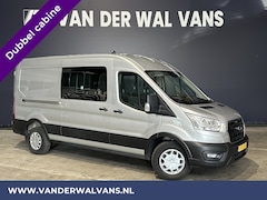 Ford Transit - 2.0 TDCI 131pk L3H2 Dubbele Cabine Euro6 Airco | 6-zits | 2500kg Trekhaak | Cruisecontrol,