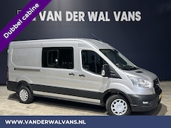 Ford Transit - 2.0 TDCI 130pk L3H2 Dubbele cabine Euro6 Airco | 5-Zits | 2500kg Trekhaak | LED | Cruiseco