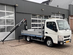 Mitsubishi Canter - 3S13 3.0 BTW VRIJ open laadbak Hiab 013 Laadkraan Trekhaak 3500kg trekgewicht pick-up 1e e