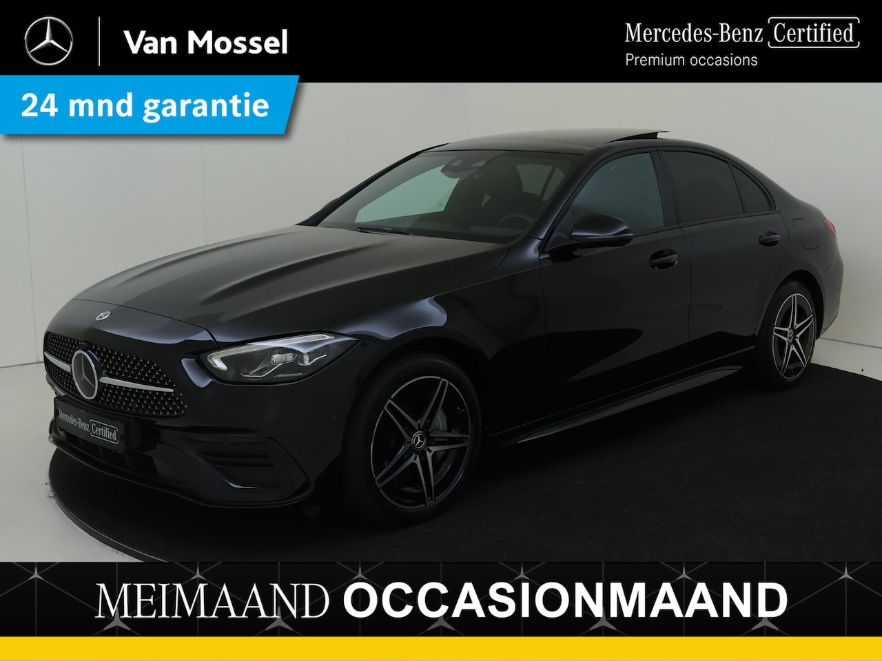 Mercedes-Benz C-klasse - 300 e AMG Line / Stoelverwarming / 360Graden-Camera / Night-Pakket / Panaroma-schuifdak / - AutoWereld.nl