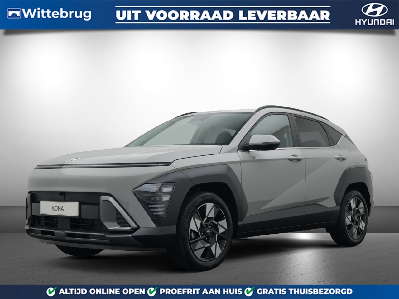 Hyundai Kona - 1.6 GDI HEV Premium Met Lederen Bekleding, Stoelverwarming en Navigatie Uit voorraad lever - AutoWereld.nl