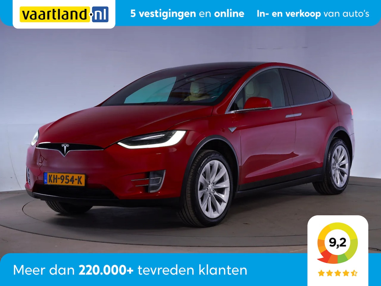 Tesla Model X - 90D Base 7persoons [ Panoramadak Leder ] - AutoWereld.nl